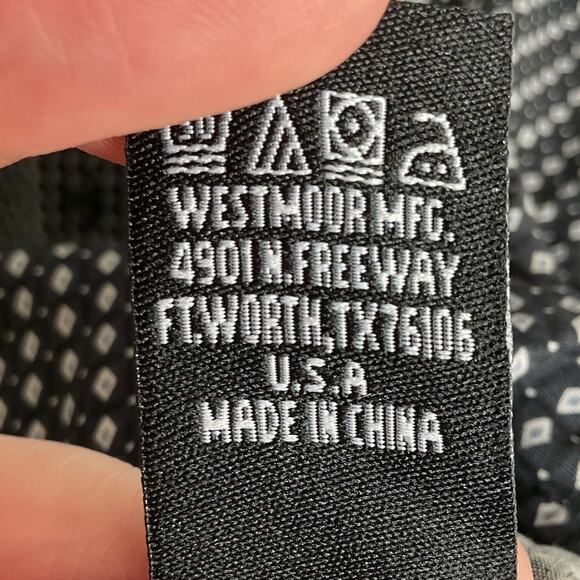 Panhandle Western Diamond Pattern Oxford Dress Shirt Button Front XLarge - Picture 9 of 12